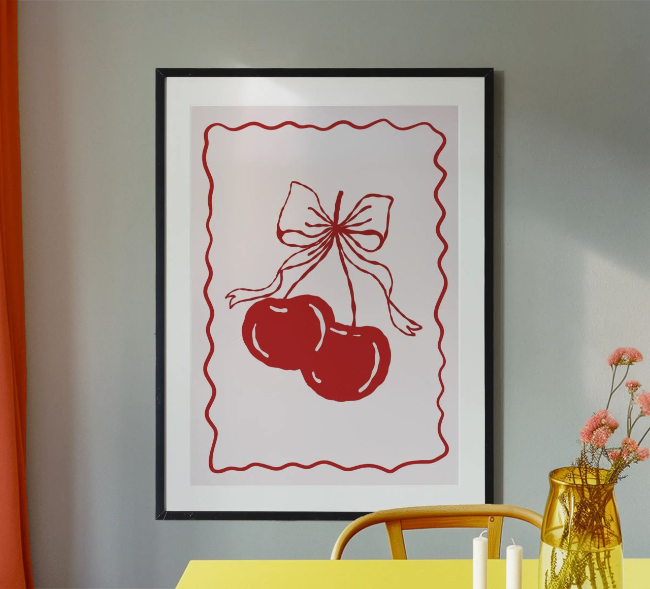Coquette Cherry Poster von Olga Wildrose