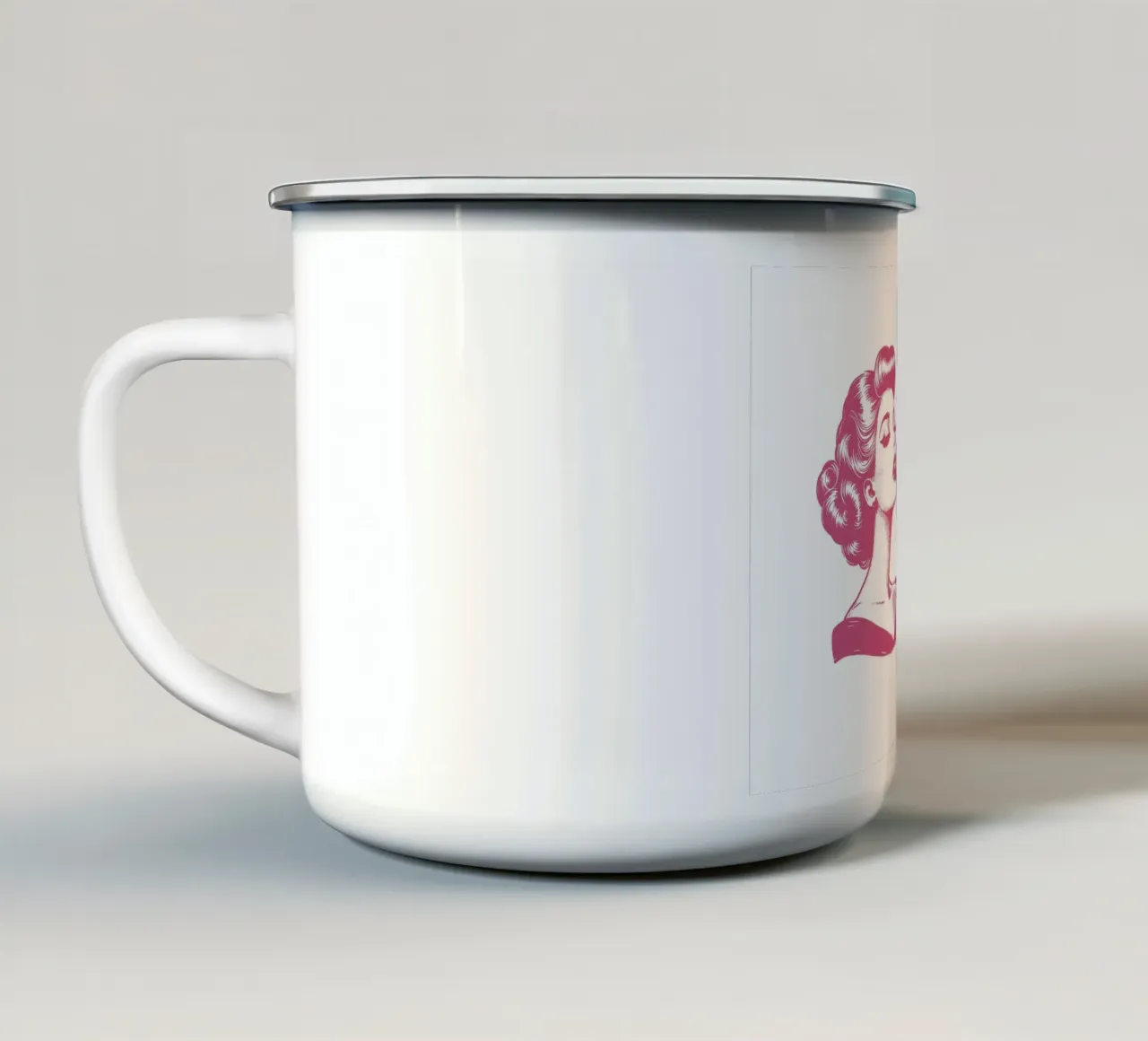 Better Late Than Ugly tazza in smalto da Olga Wildrose
