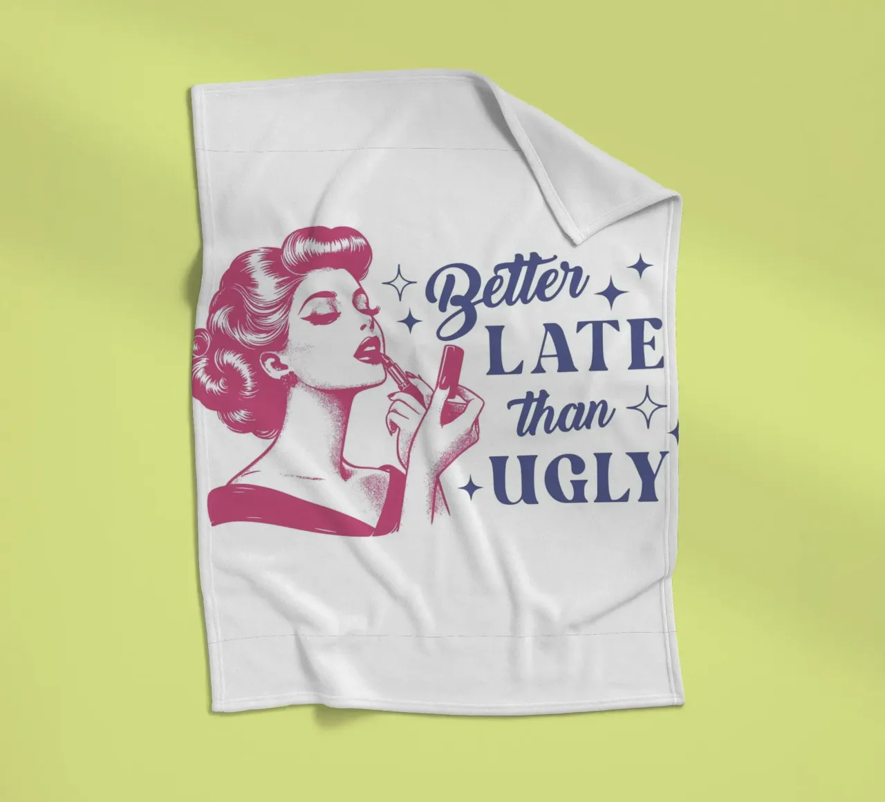Better Late Than Ugly coperta in pile da Olga Wildrose