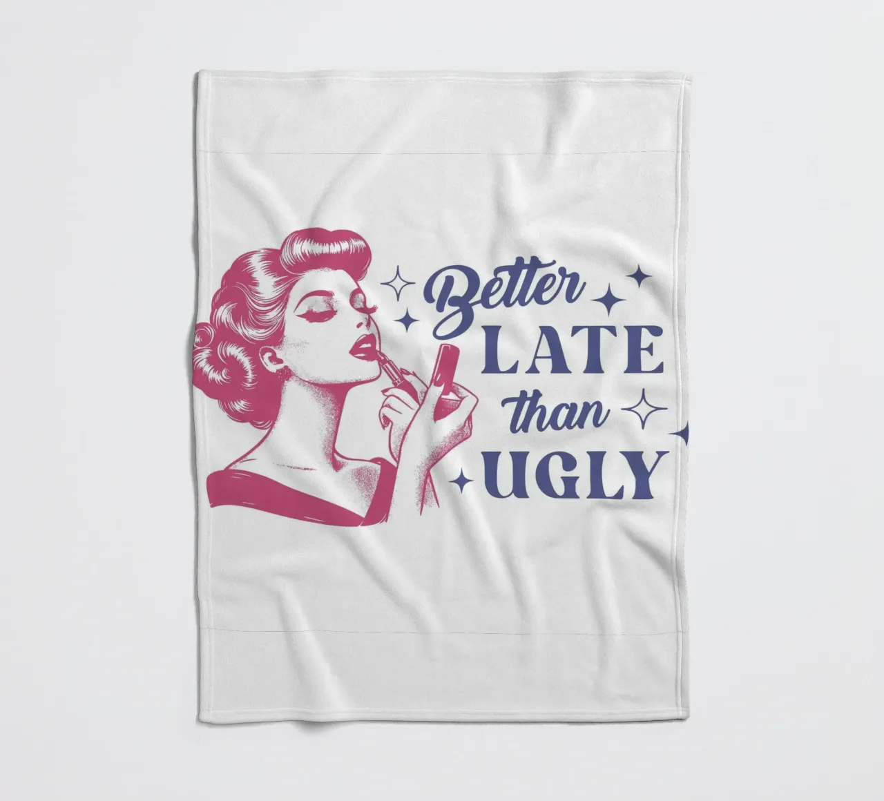 Better Late Than Ugly coperta in pile da Olga Wildrose
