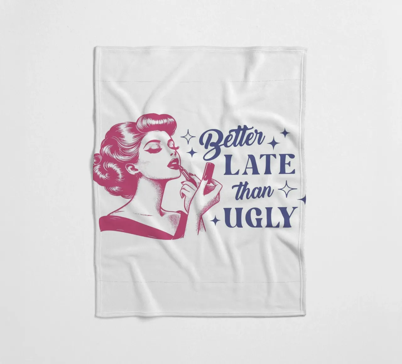 Better Late Than Ugly coperta in pile da Olga Wildrose