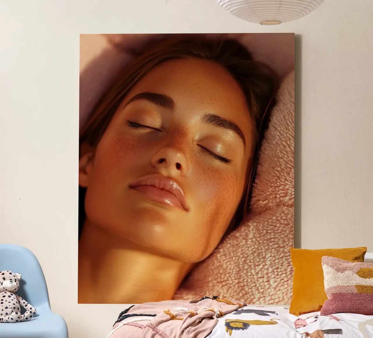 Blush Serenity tela con Cornice a cassetta da PhotoVibe Decor