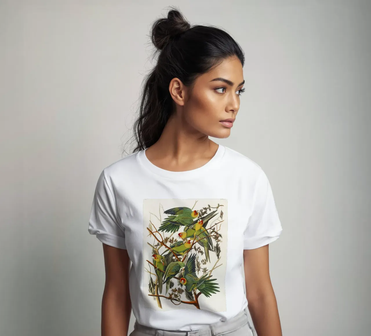 John James Audubon - Pappagallo della Carolina (1827) t-shirt da Wirla