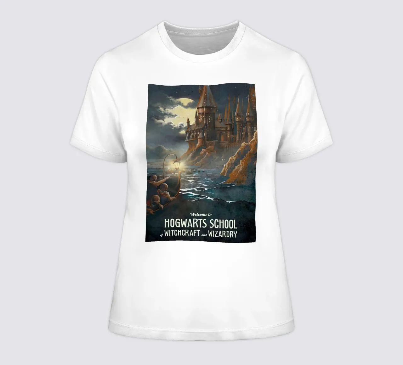 Hogwarts School women's fitted t-shirt by Alice Slatera