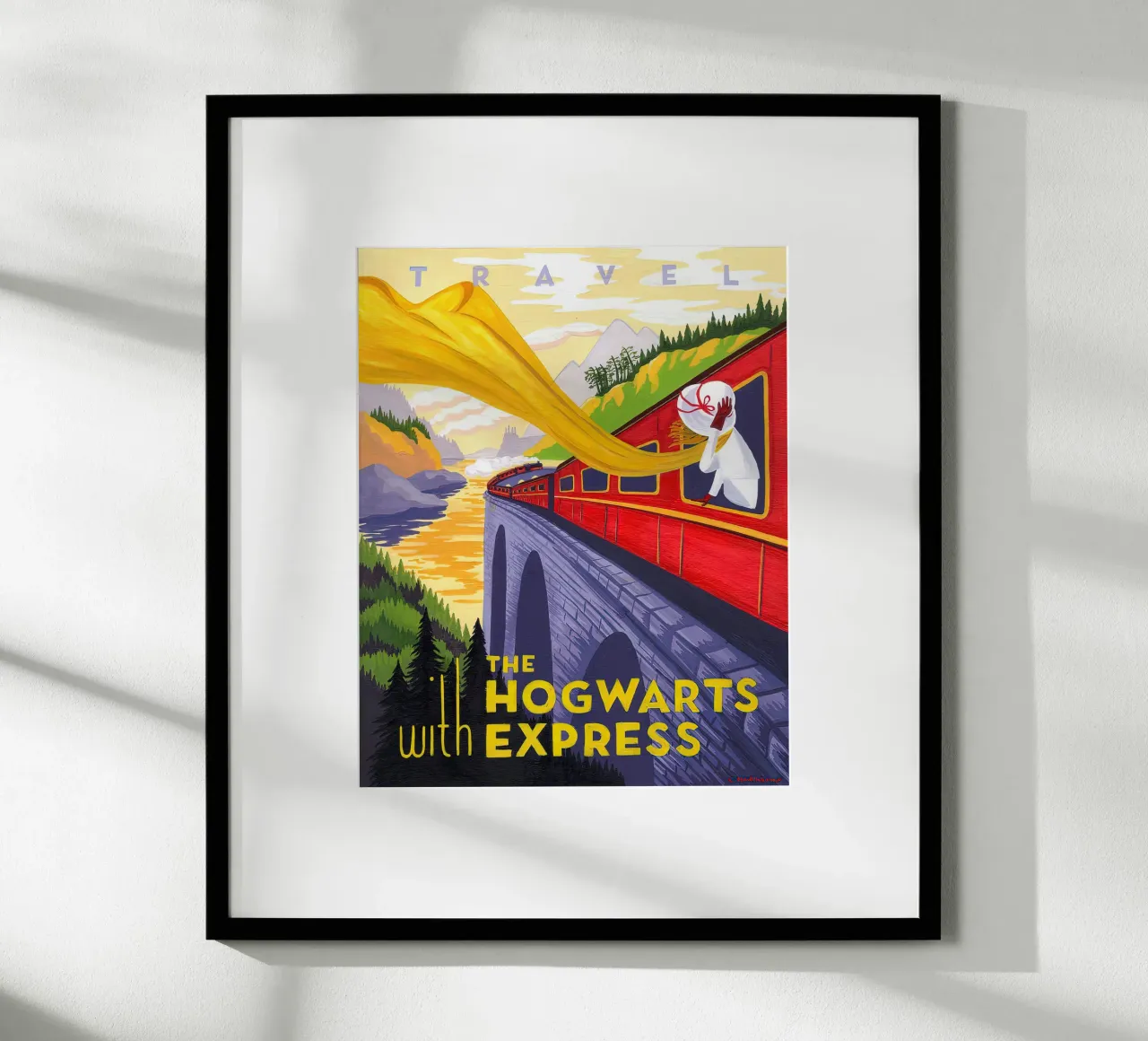 Treni espressi carta hahnemühle da Alice Slatera