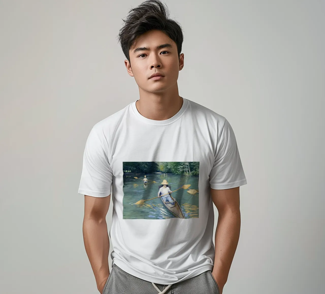 Gustave Caillebotte - Skiffs (1877) t-shirt da Wirla