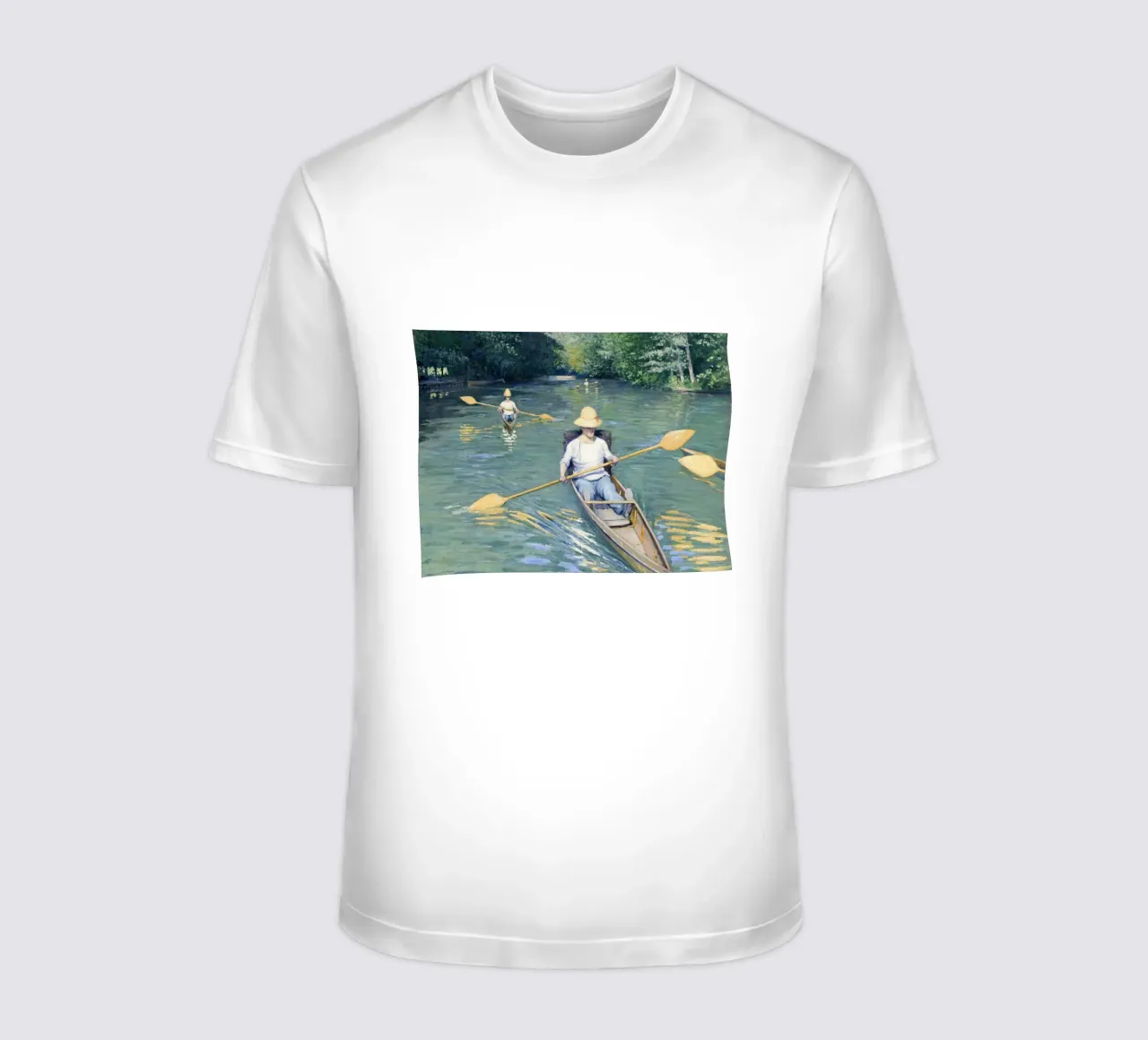 Gustave Caillebotte - Skiffs (1877) t-shirt da Wirla