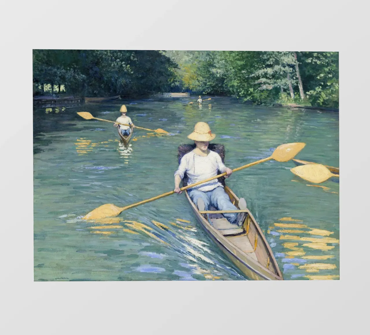 Gustave Caillebotte - Skiffs (1877) pellicola backlit da Wirla