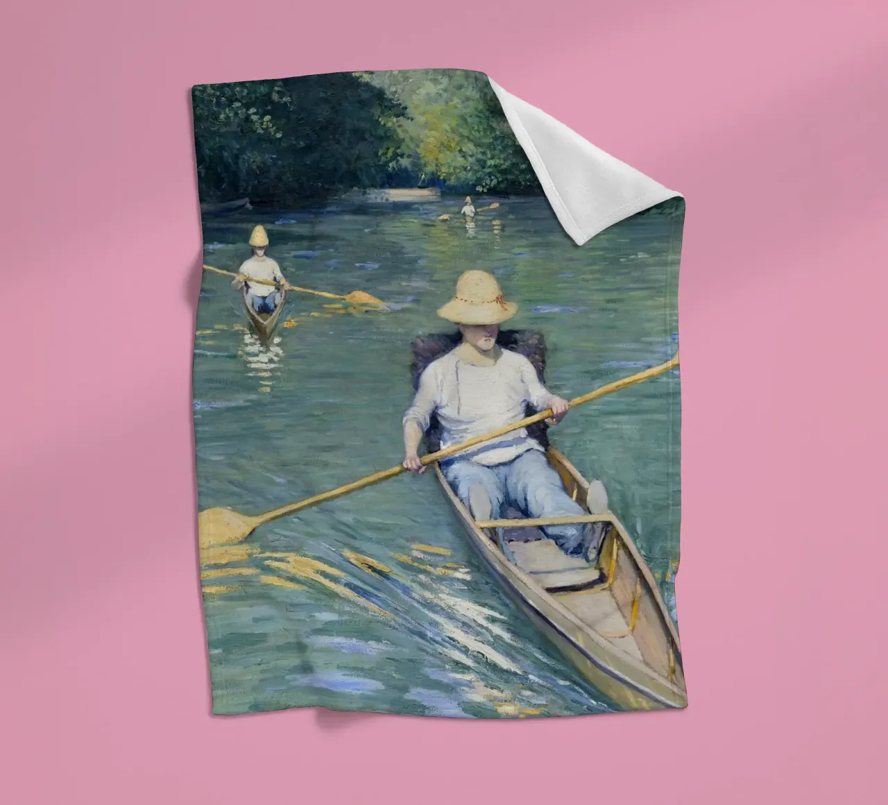 Gustave Caillebotte - Skiffs (1877) coperta in pile da Wirla