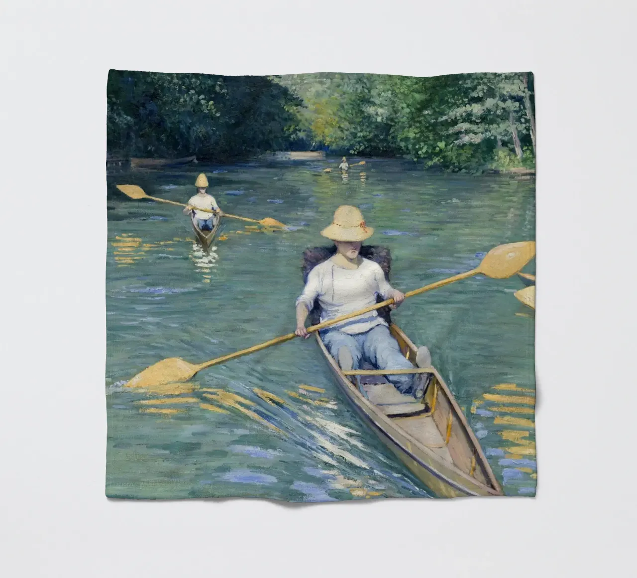 Gustave Caillebotte - Skiffs (1877) coperta in pile da Wirla