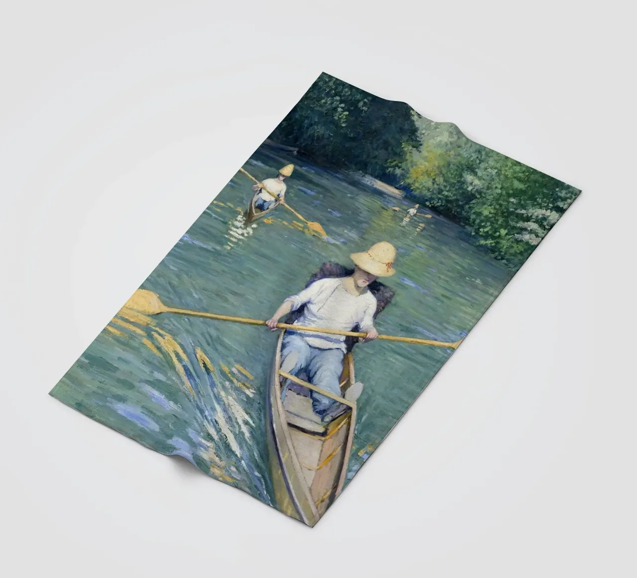 Gustave Caillebotte - Skiffs (1877) coperta in pile da Wirla