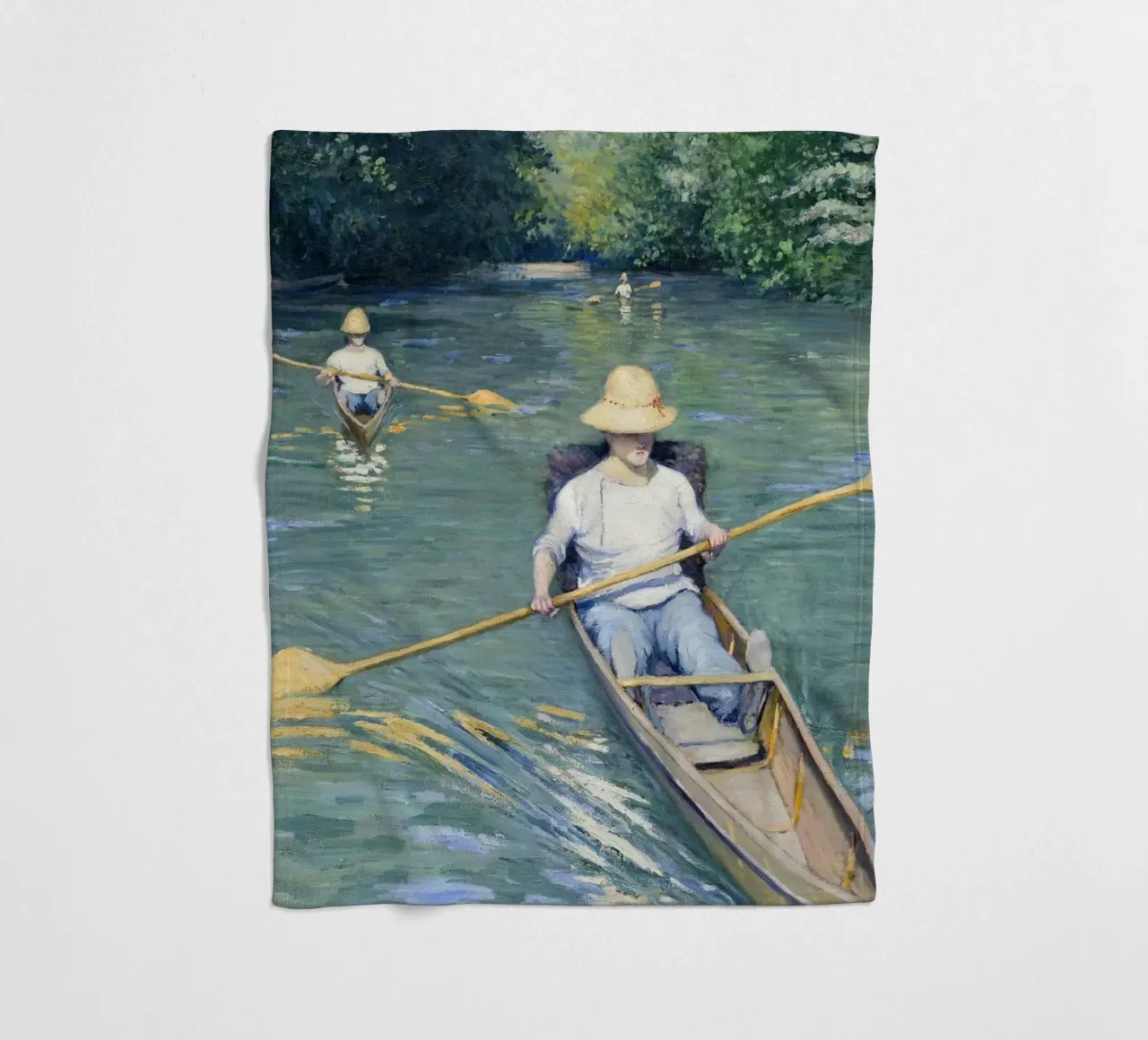 Gustave Caillebotte - Skiffs (1877) coperta in pile da Wirla