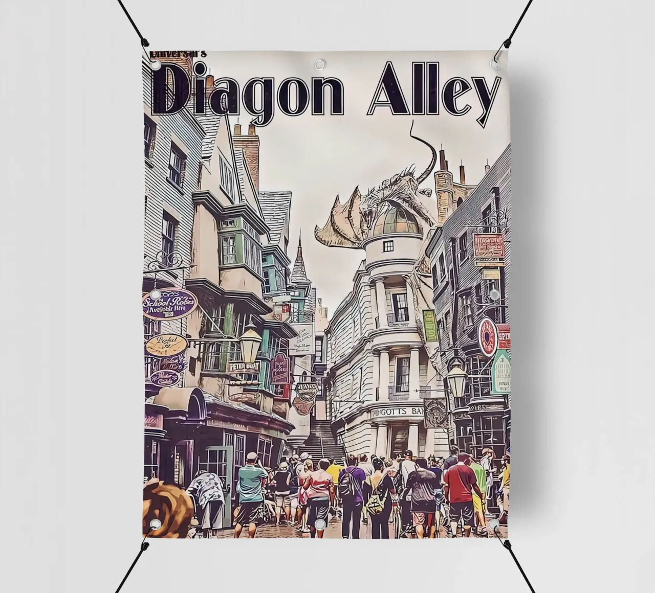 Universali Diagon Alley telo in pvc da Alice Slatera