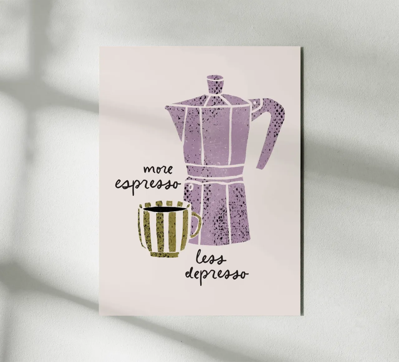 more espresso, less depresso alu-dibond by modeern