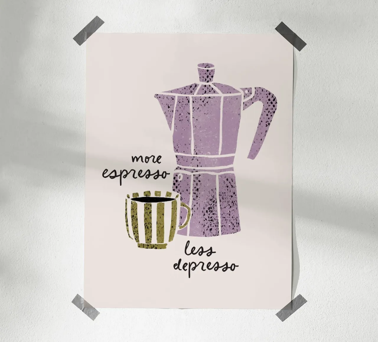 more espresso, less depresso hahnemühle by modeern