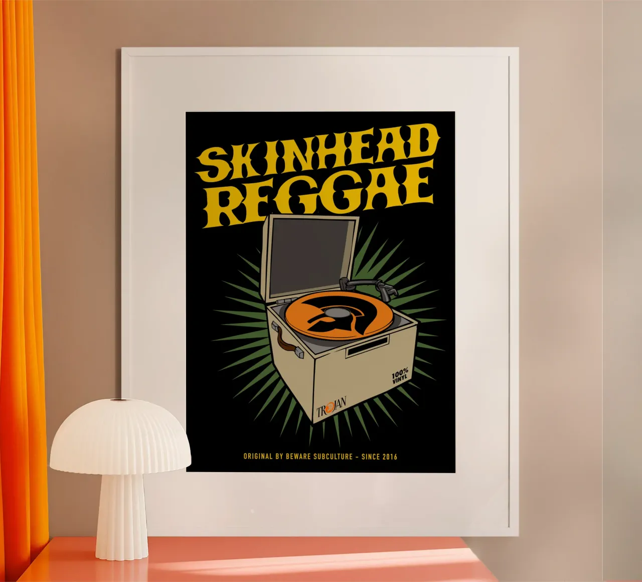 Skinhead Reggae poster con telaio in alluminio da Nadirsungga