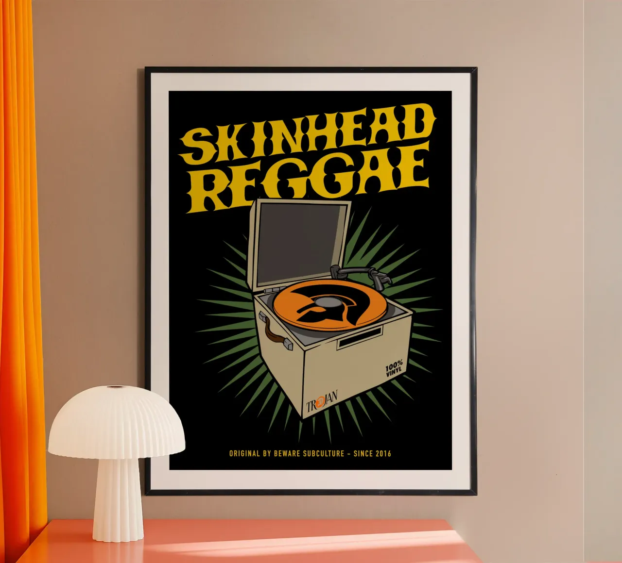 Skinhead Reggae poster con telaio in alluminio da Nadirsungga