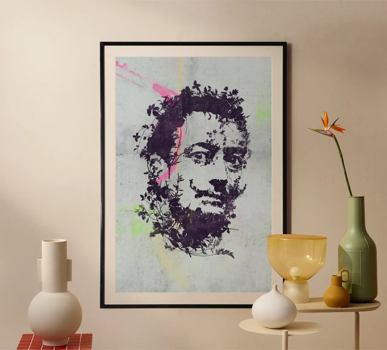 Dali 1 poster con telaio in plastica da Carlos Quitério