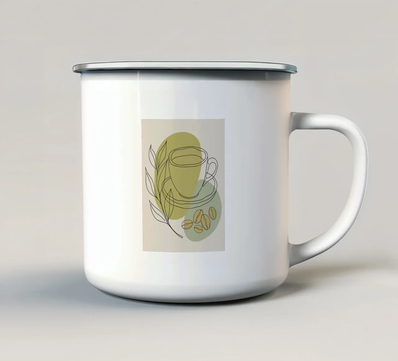 Coffee Cups enamel mug by RELAXING TOUCH