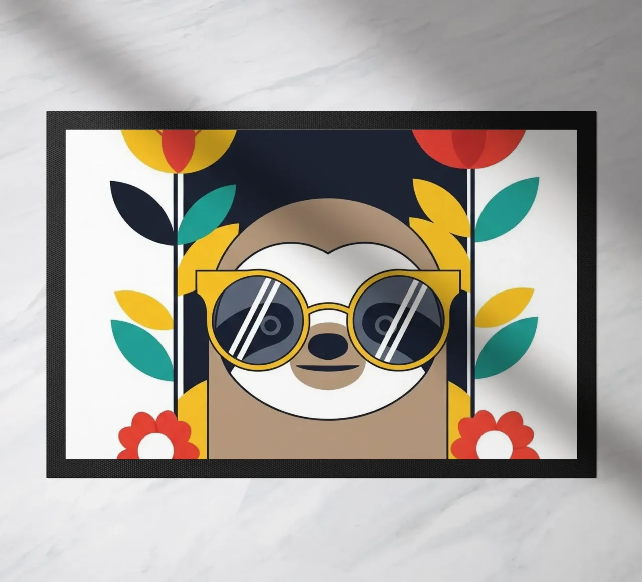 Cool Sloth with Sunny Vibes only felpudo de Zen Design
