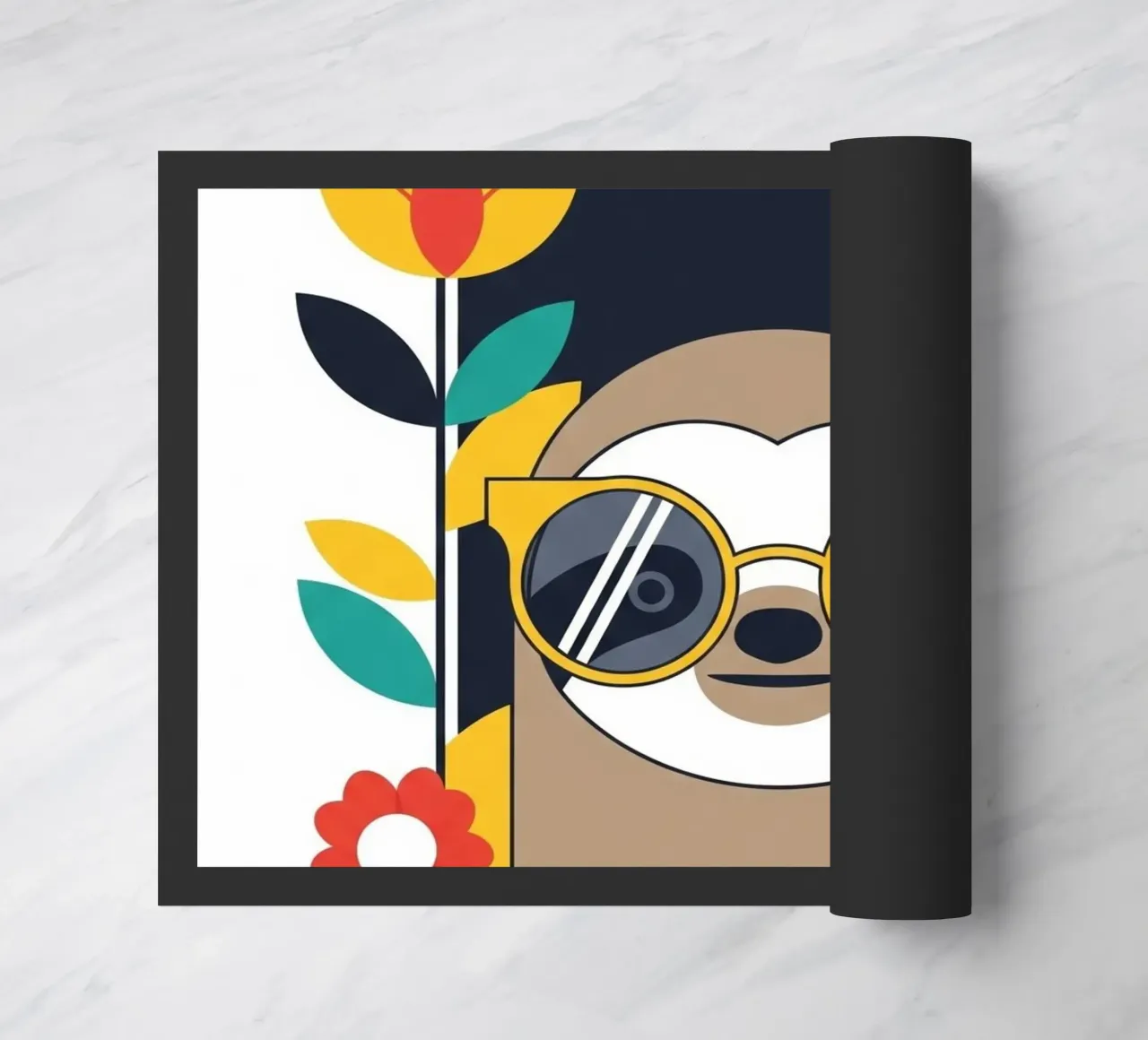 Cool Sloth with Sunny Vibes only felpudo de Zen Design