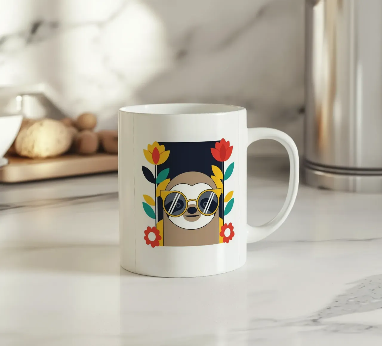 Cool Sloth with Sunny Vibes only tazza in ceramica da Zen Design