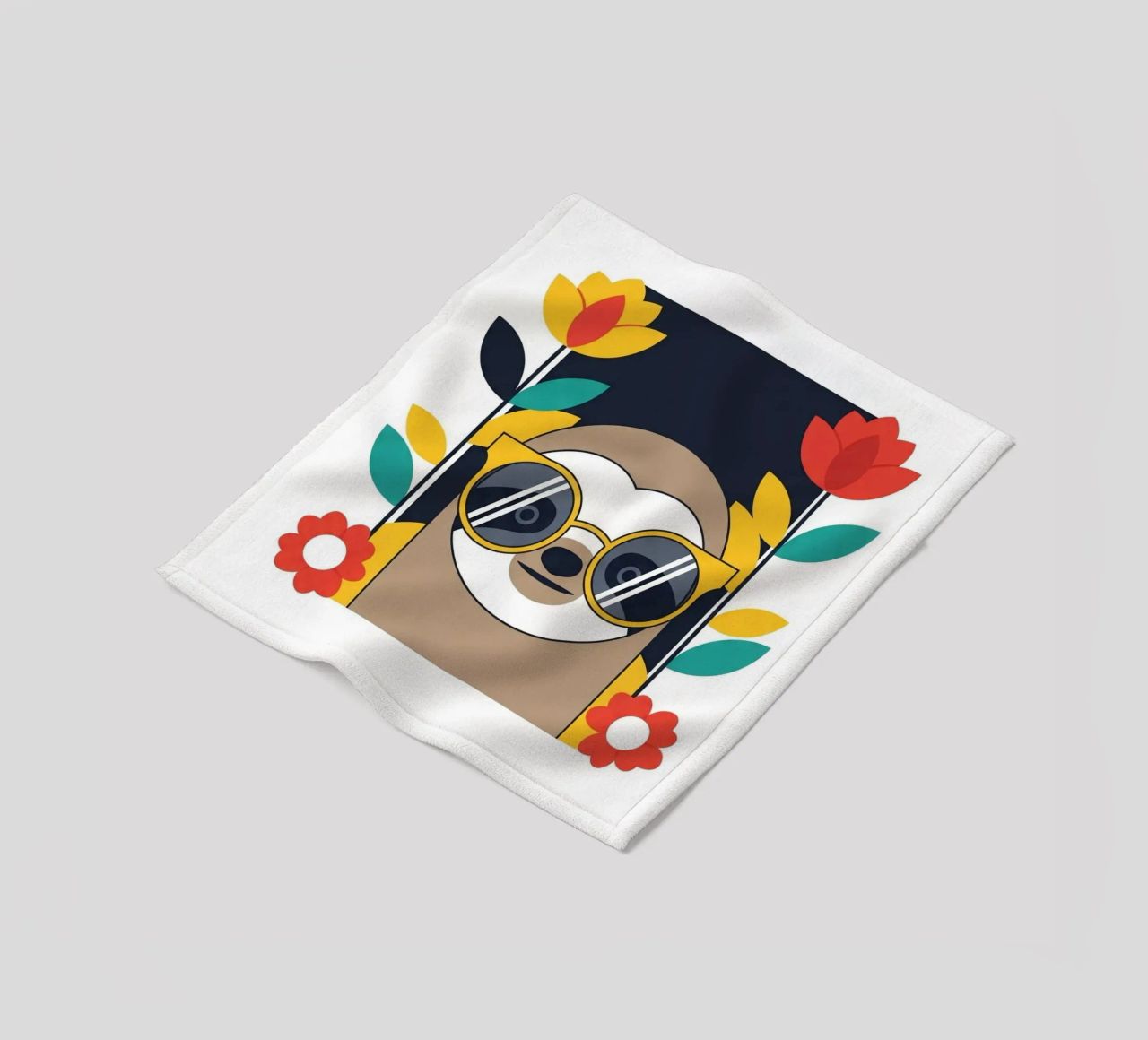 Cool Sloth with Sunny Vibes only coperta in pile da Zen Design