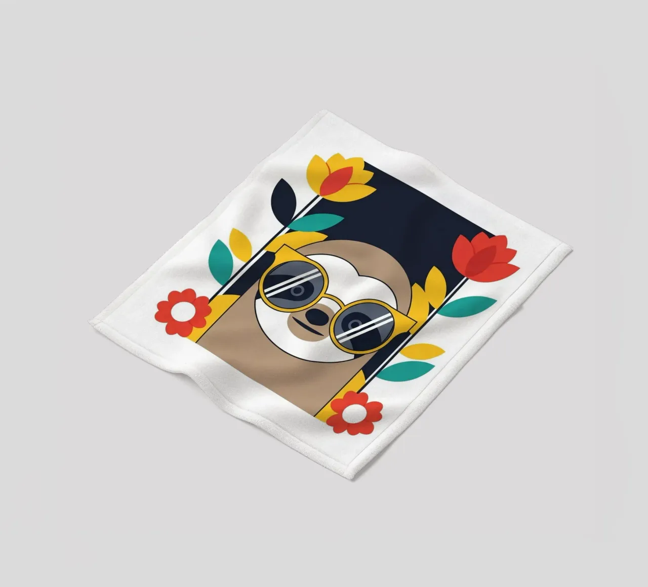 Cool Sloth with Sunny Vibes only coperta in pile da Zen Design