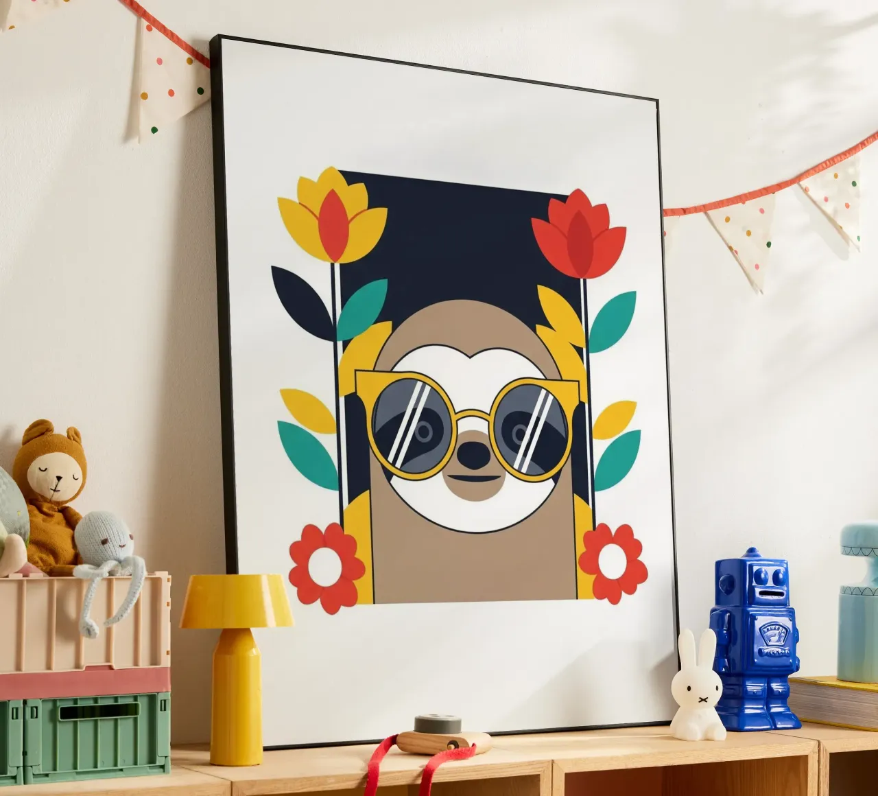 Cool Sloth with Sunny Vibes only alluminio dibond da Zen Design