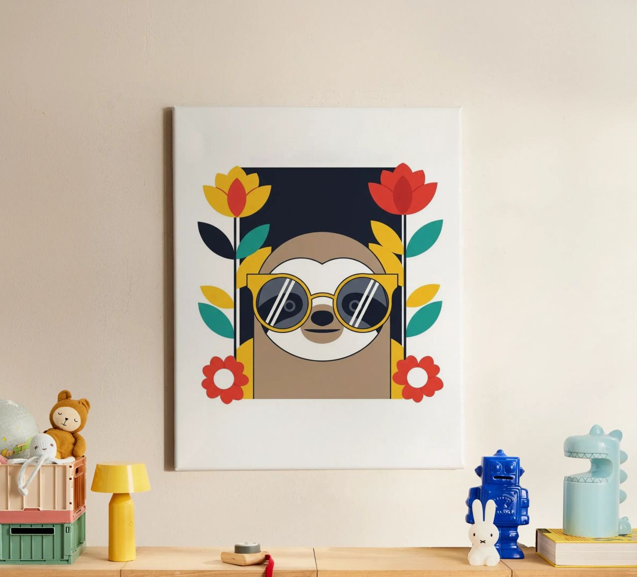 Cool Sloth with Sunny Vibes only tela da Zen Design