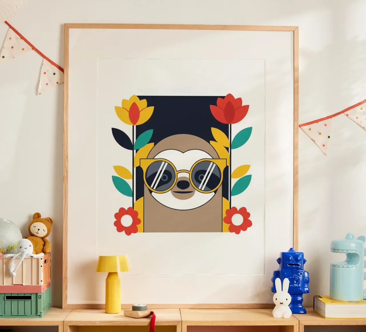 Cool Sloth with Sunny Vibes only carta hahnemühle da Zen Design