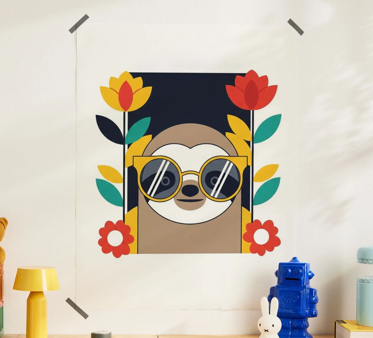 Cool Sloth with Sunny Vibes only poster da Zen Design