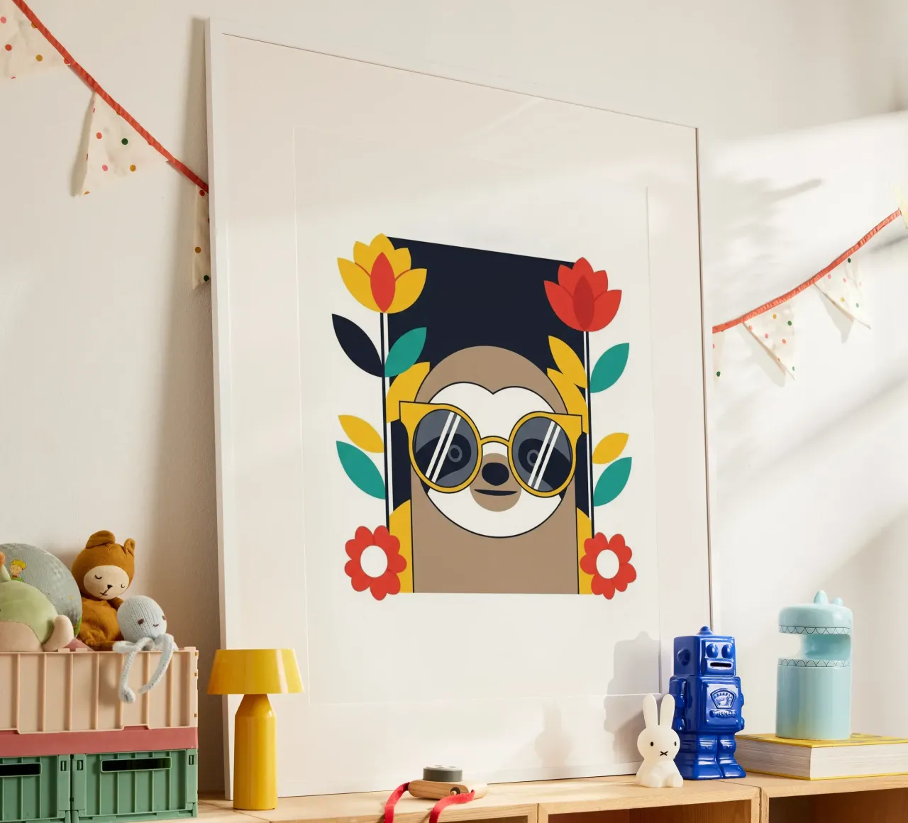Cool Sloth with Sunny Vibes only hahnemühle by Zen Design