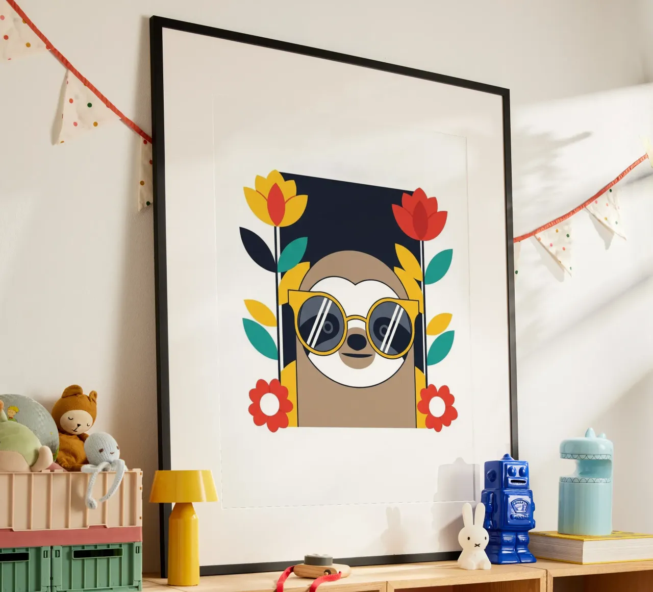 Cool Sloth with Sunny Vibes only hahnemühle by Zen Design