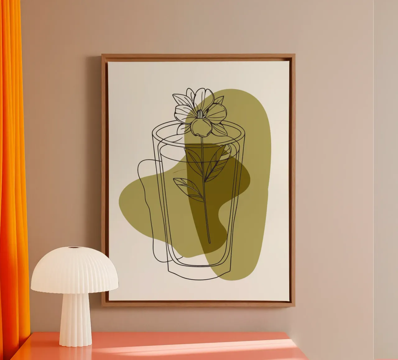 Vetro rosa tela con Cornice a cassetta da RELAXING TOUCH