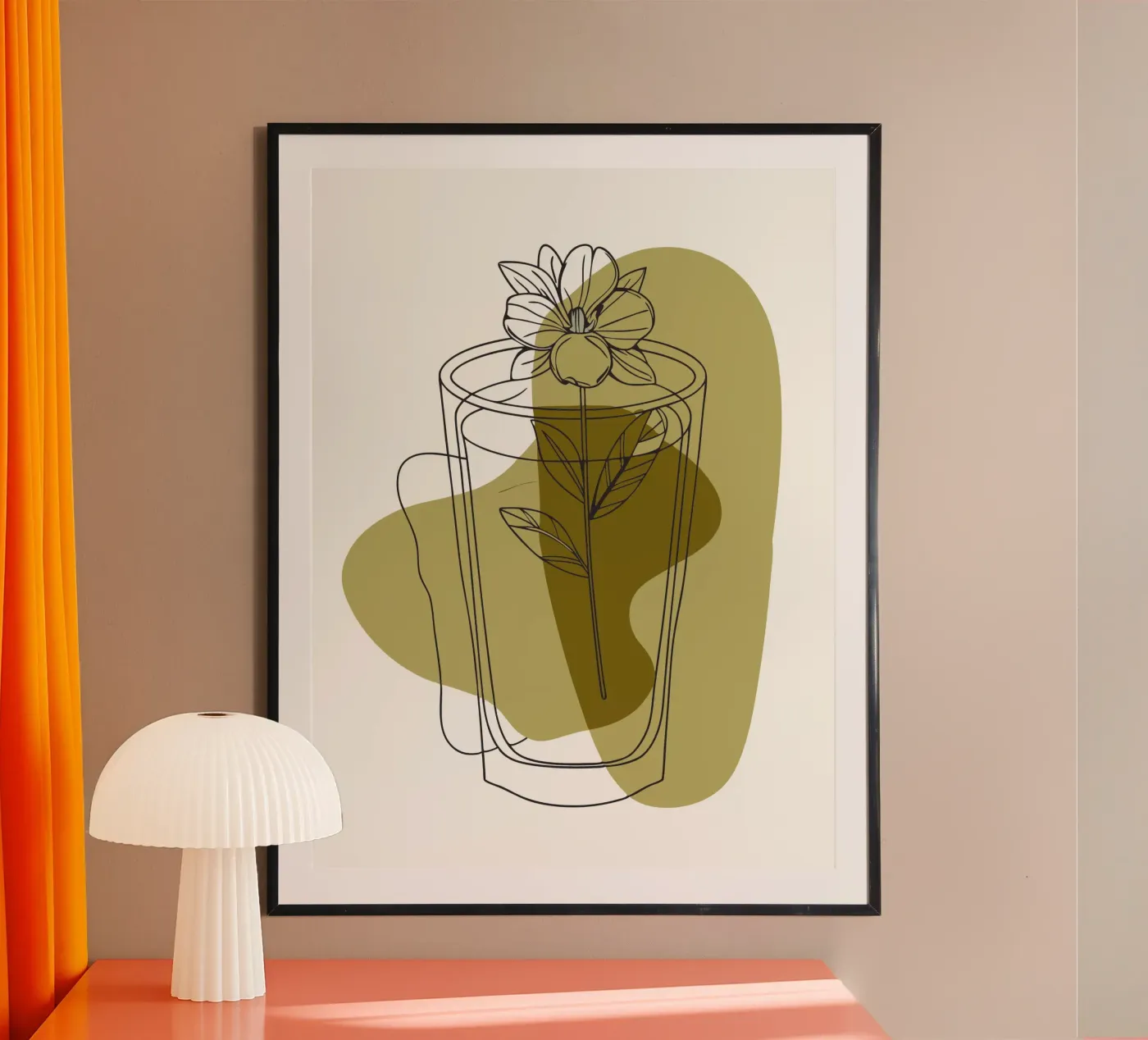Roséglas poster van RELAXING TOUCH