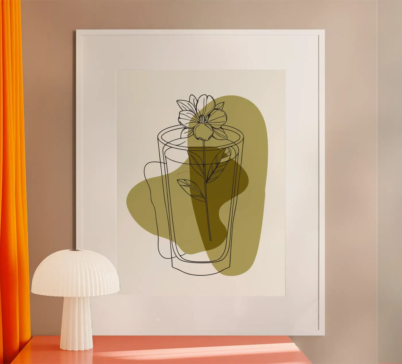Roséglas poster van RELAXING TOUCH
