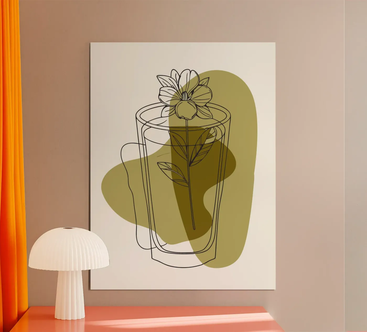 Roséglas poster van RELAXING TOUCH