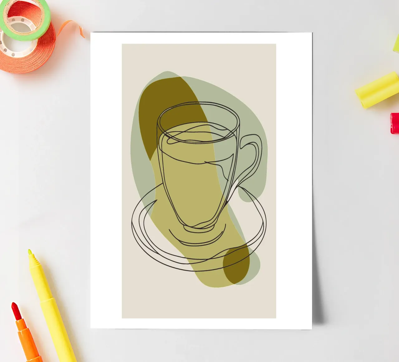 Coffee Glasses sticker sheet by RELAXING TOUCH