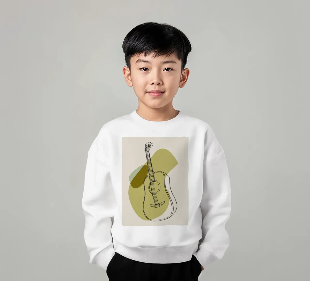 Chitarra minimalista felpa bambino da RELAXING TOUCH