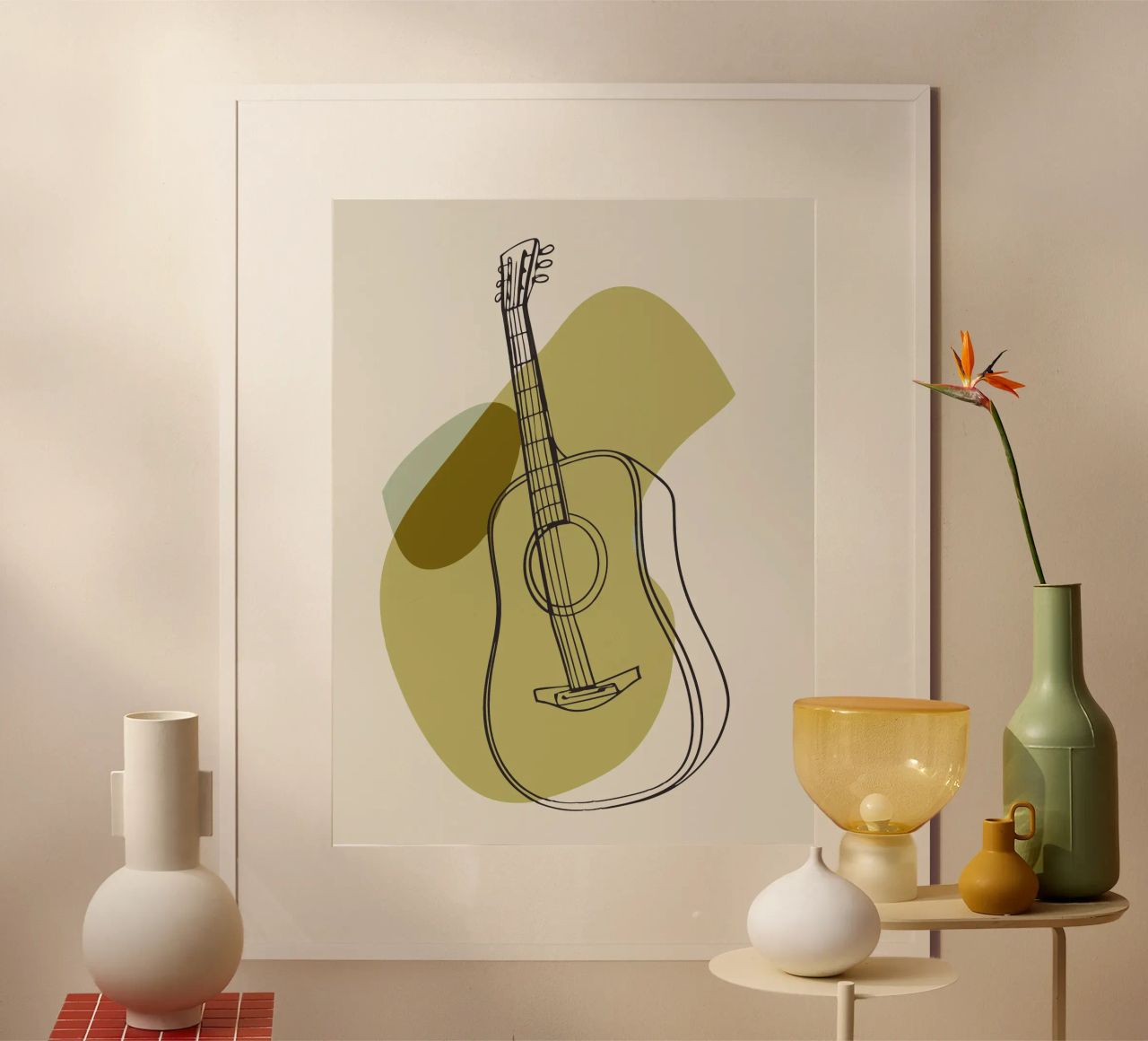 Minimalist Guitar poster by RELAXING TOUCH