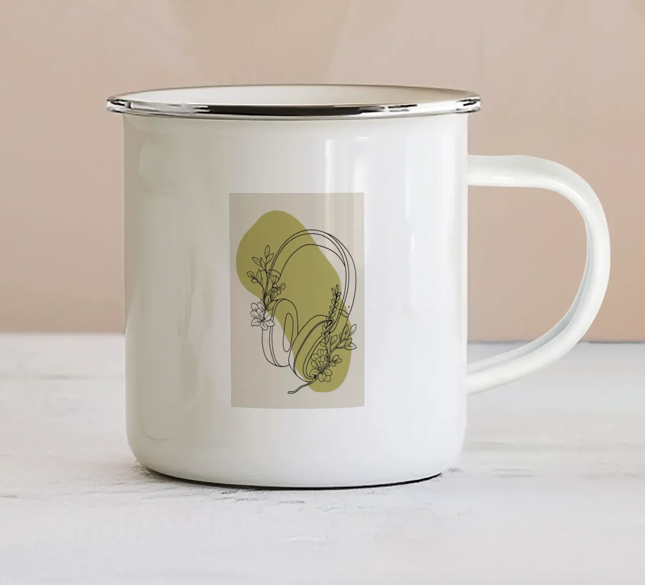 Cuffie minimaliste tazza in smalto da RELAXING TOUCH