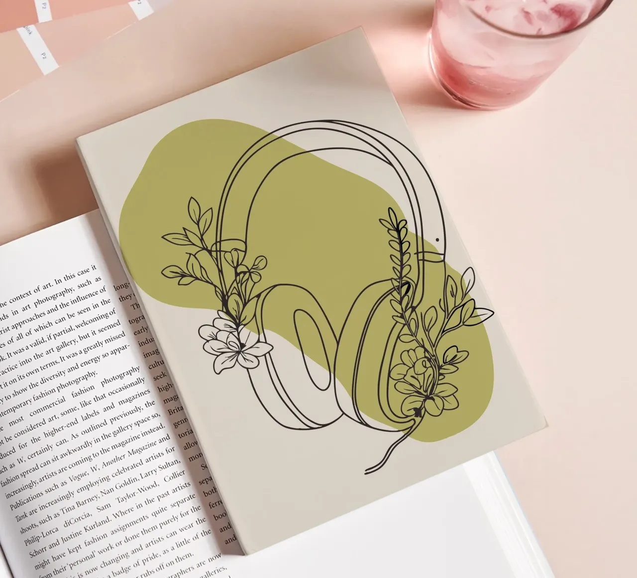 Minimalist Headphones notebook by RELAXING TOUCH