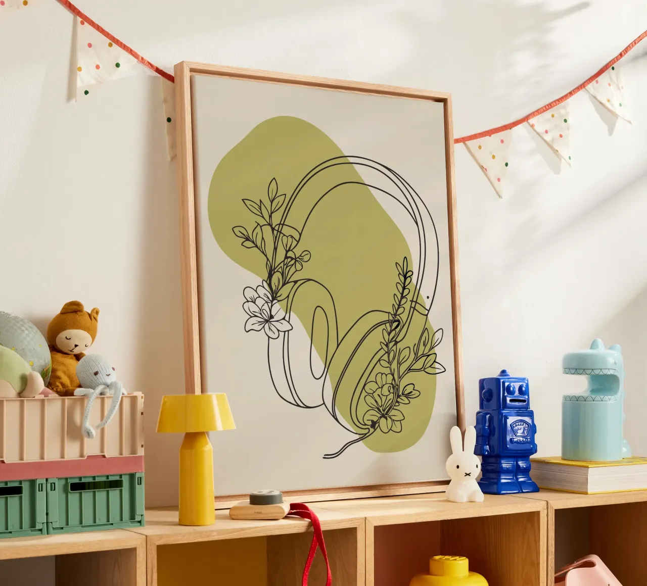 Cuffie minimaliste tela con Cornice a cassetta da RELAXING TOUCH