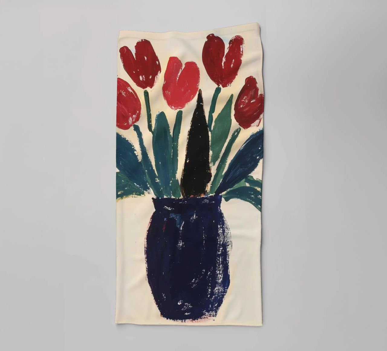 Tulipani in vaso asciugamano da bagno da Olga Wildrose