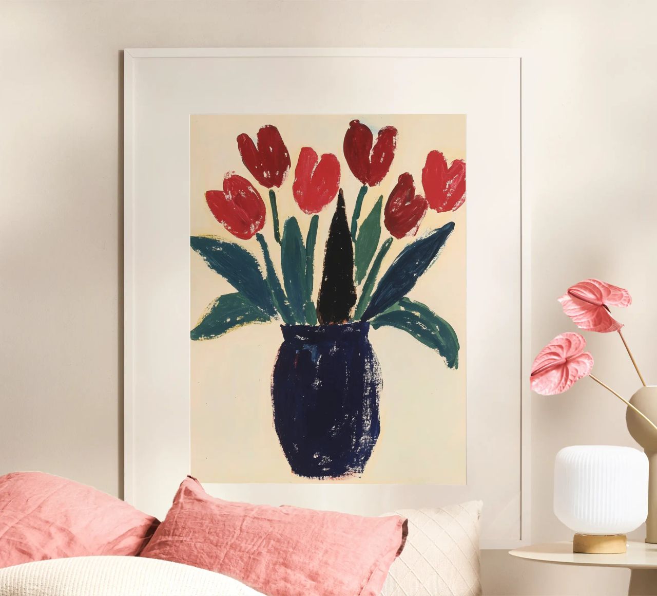 Tulipani in vaso poster da Olga Wildrose