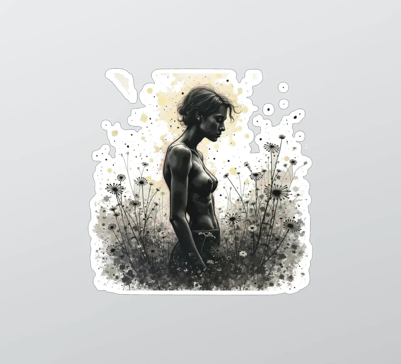 Quietud salvaje pegatina de Dustlight Atelier