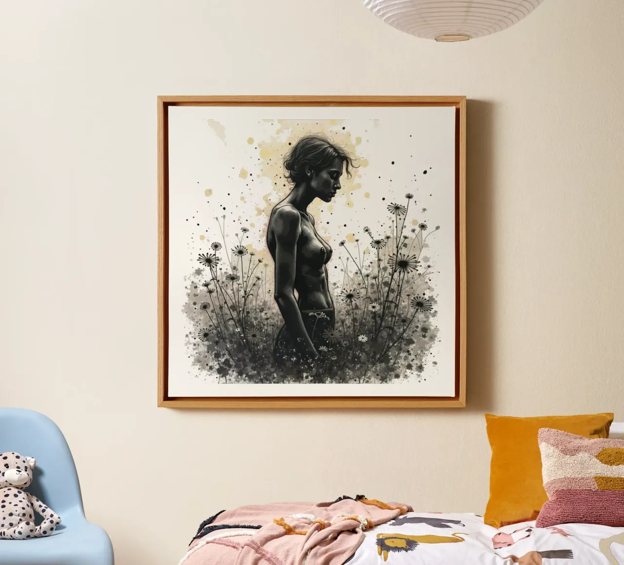 La quiete selvaggia tela con Cornice a cassetta da Dustlight Atelier