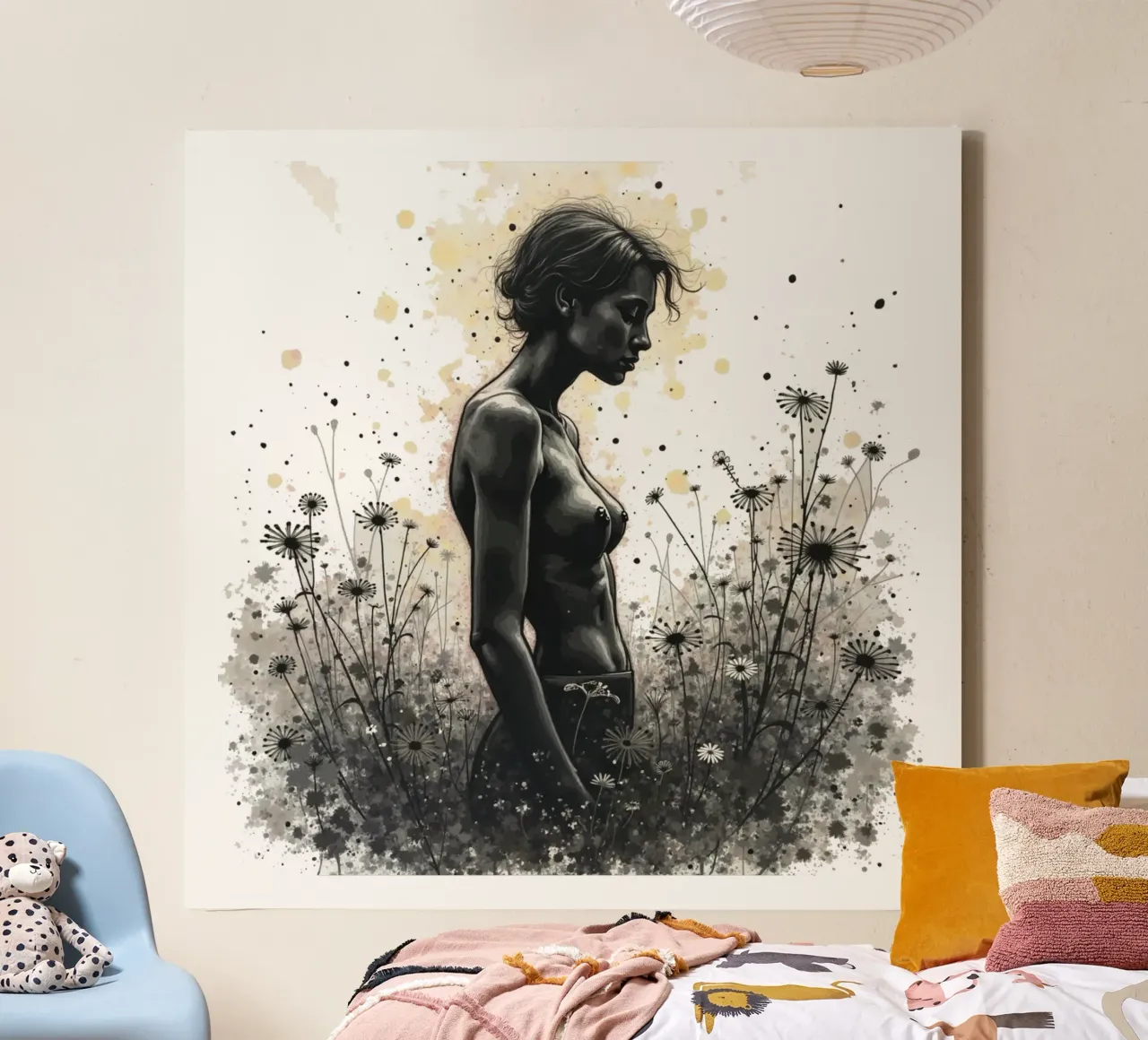 La quiete selvaggia tela con Cornice a cassetta da Dustlight Atelier