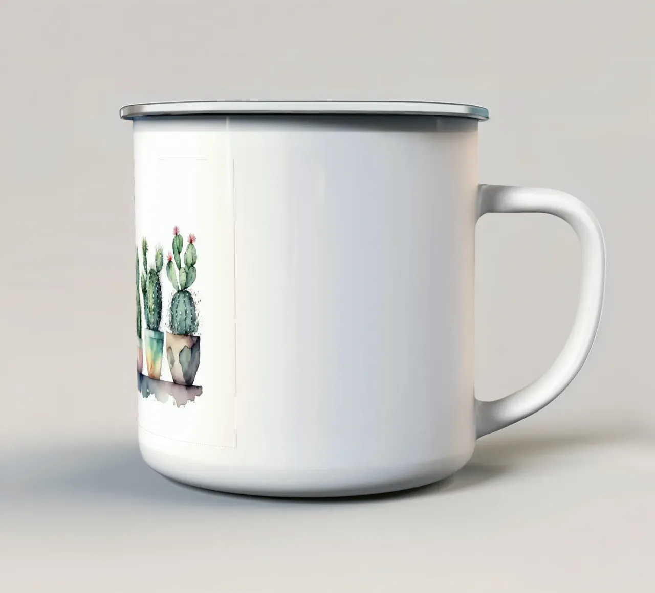 piante in vaso tazza in smalto da Kevin Walters